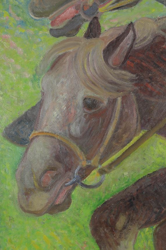 Orovida Camille Pissarro - Exercising Ponies | MasterArt